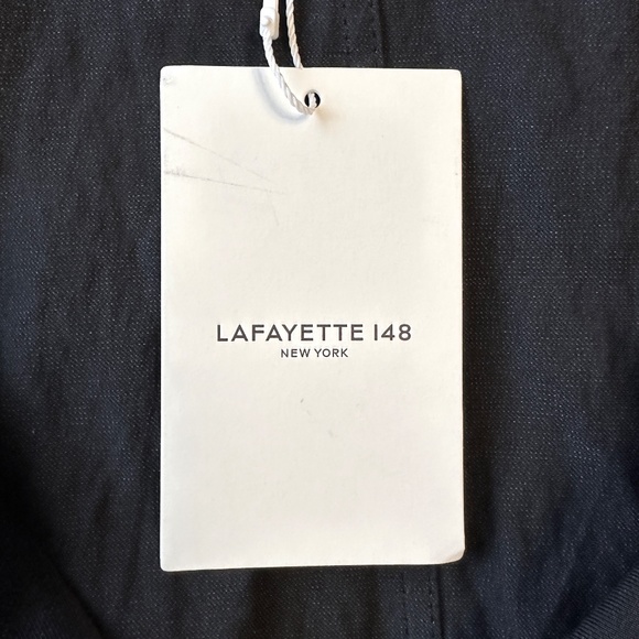 Lafayette 148 black belted trench coat - Picture 9 of 15